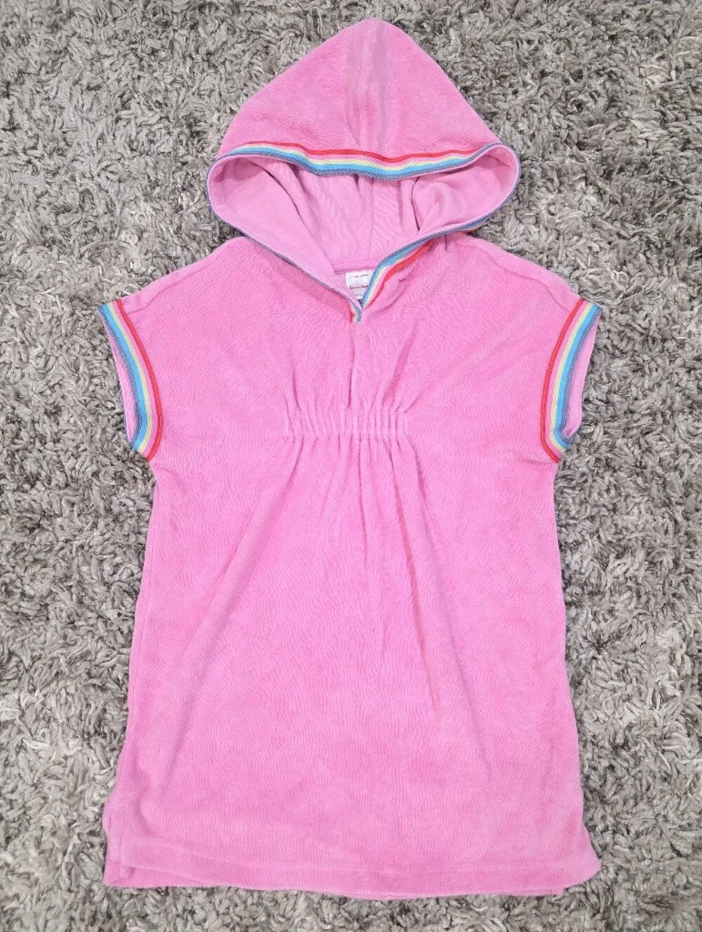 Hanna Andersson Pink Loop Terry Hoodie Cover Up Size 4